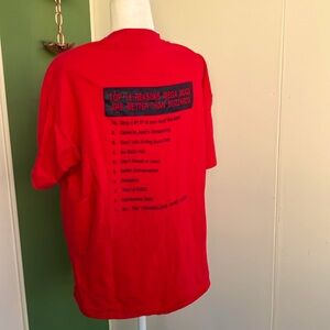 Vintage 90s Single Stitch Red and Black Counselors Mega Mugs List T-Shirt